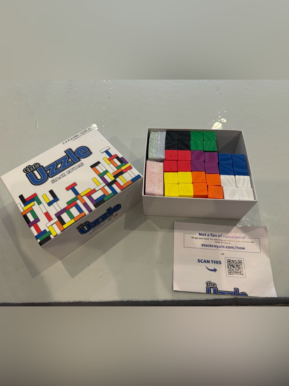 The Uzzle Stack Royale Colorful Foam Block Puzzle - Multicolor